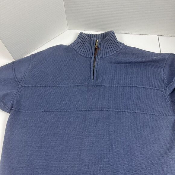 Men' Blue Pendleton Sweater 1/4 Zip Size Medium Blue - Picture 8 of 11